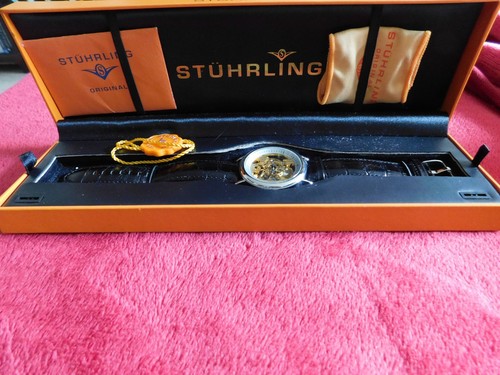 Stuhrling mens watch skeleton - stuhrling,