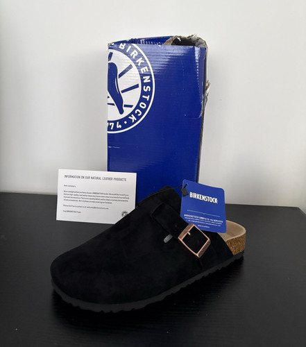 Birkenstock black suede slip - birkenstock,