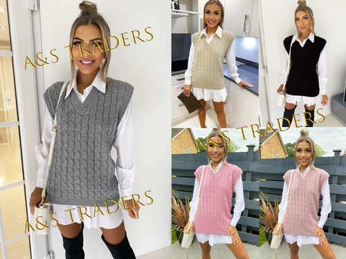 Womens ladies cable knit - ladies,