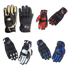 PB Dell Leather Motorcycle Gloves With Knox SPS Armoured Motorbike Racing Sports