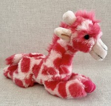 Giraffe Pink Zoo Animal ZSL Soft Toy Plush 12” Cuddly Baby Girls Safari Laying