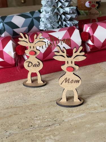 Personalised reindeer place - reindeer,