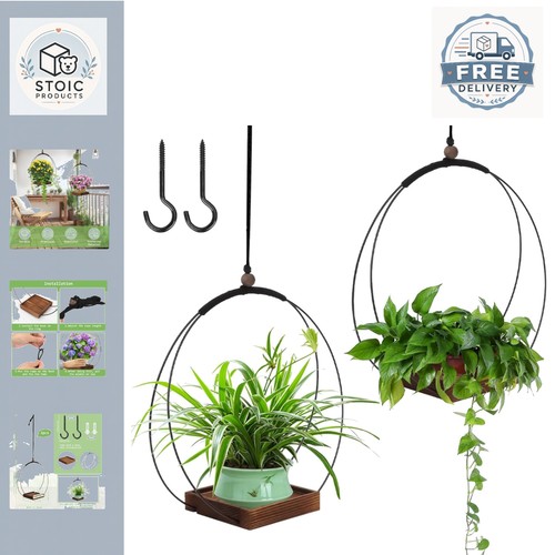 2pcs hanging plant pot holders - hanging,