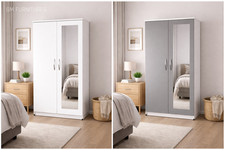 Tall Wooden White 2 Door
