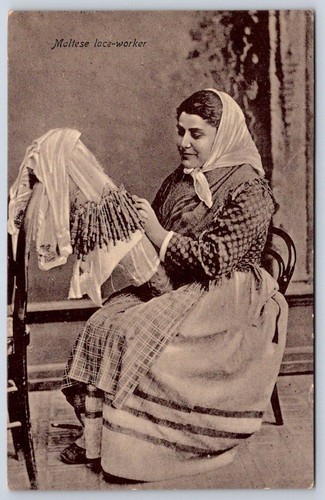 Antique malta postcard - antique, birgu