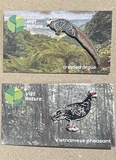2x Viet Nature Pheasant Pins-
