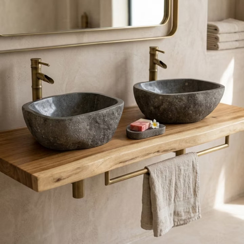 Kinaree double vanity - double, stone