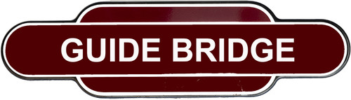 Railway totem printed sign - railway,