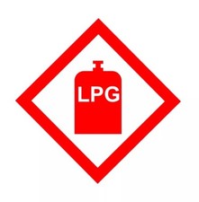 LPG GAS BOTTLE WARNING STICKER