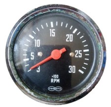 Vintage VDO 3000 RPM Boat / Low Revving Diesel 80mm Rev Counter / Tachometer...
