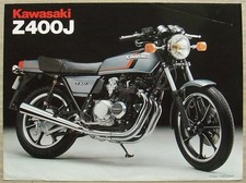 KAWASAKI Z400J MOTORCYCLE Sales Specification Leaflet c1980 #99943-1105 X-I