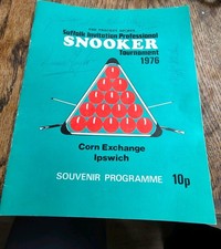 Alex Higgins Dennis Taylor  Cliff Thorburn Graham Miles AUTOGRAPHS 1976 