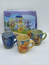 Disney Winnie The Pooh Tigger Eeyore Mugs 3 Mugs.