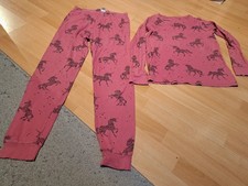 NEXT Girls Pink Unicorn Pyjamas Age 12 Years Vgc