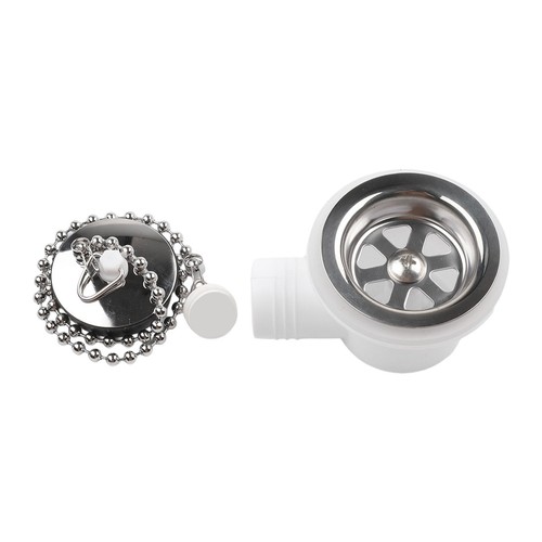 Slim stainless steel drain - steel,