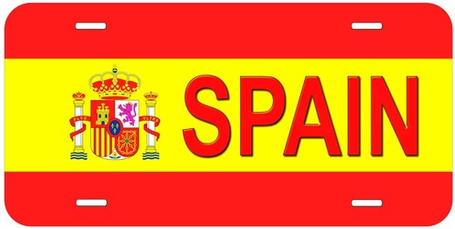 Spain flag with country name - flag,