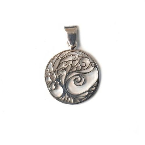 Sterling silver pendant charm - silver,