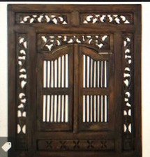 Hand Carved Reclaimed Mahogany