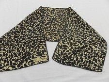 RICHARD ALLAN MADE IN ENGLAND BLACK & TAUPE PAISLEY PRINT 100% PURE SILK  SCARF