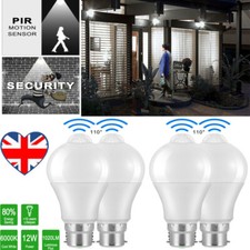 1-4X LED Smart Motion Sensor Bulb PIR B22 Automatic ON/OFF Energy Saving Light