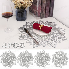 10PCS Gold Placemats Round