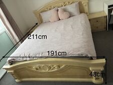 4 piece Italian Bedroom furniture set (cream/beige) Includes Kingsize bed frame