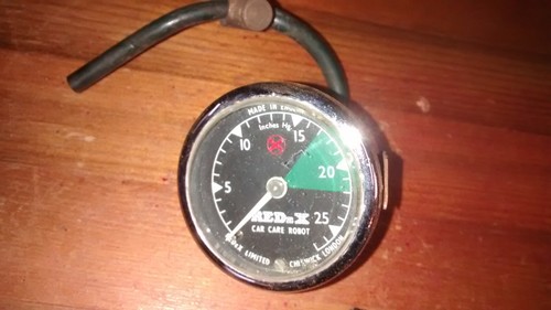 Rare 1960s redex vacuum gauge - rare,