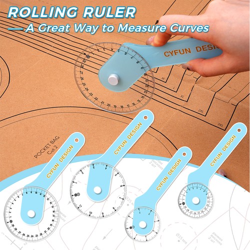 Sewing wheel ruler - ruler, for