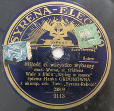 Poland Syrena Electro 9113 - 78 rpm Hanka Ordonowna-Ma pierwszy znak OST