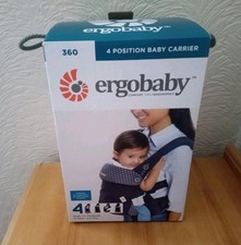 Ergobaby 360 4 Position Baby Carrier .. Light Use Only .. 5.5 - 15 Kg .. Blue