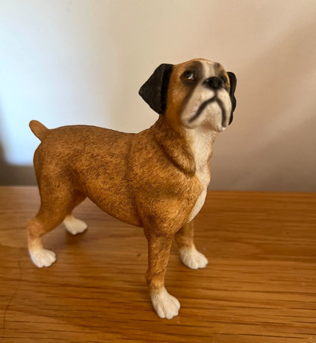 Leonardo boxer dog figurine - leonardo,