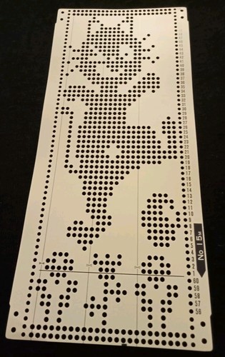 Knitting machine punch card - machine,