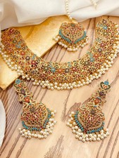 Indian pakistani necklace set - pakistani,