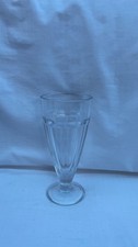Milkshake Glass Sundae Ice Cream Soda Footed Dessert Cup Ribbed Clear  x 11 unit