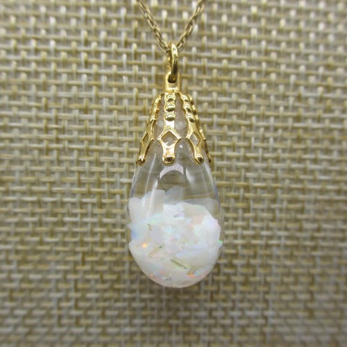 Vintage floating opal necklace - vintage,