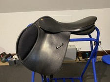 Bates Caprilli 17" Black Leather Close Contact Jumping Saddle