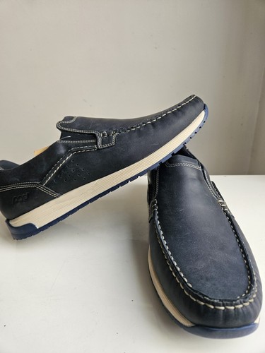 Sean navy leather slip boat - sean,