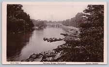 RPPC Railway Bridge Richmond Surrey River Thames Boats c1908 Davidson Bros