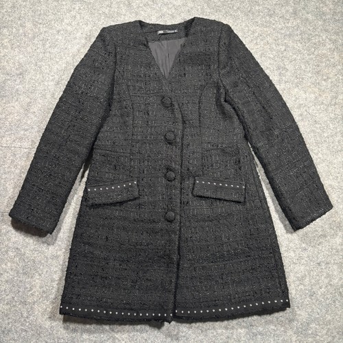 Zara tweed coat womens - womens, m