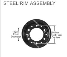 Universal Forklift Steel Rim