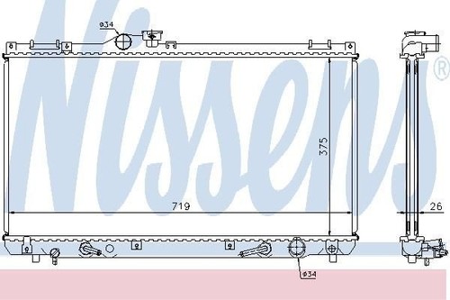 Nissens radiator for lexus - for,