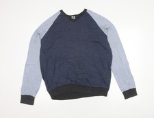 GAP Men's Pullover Jumper, Blue, L, V-Neck, Casual