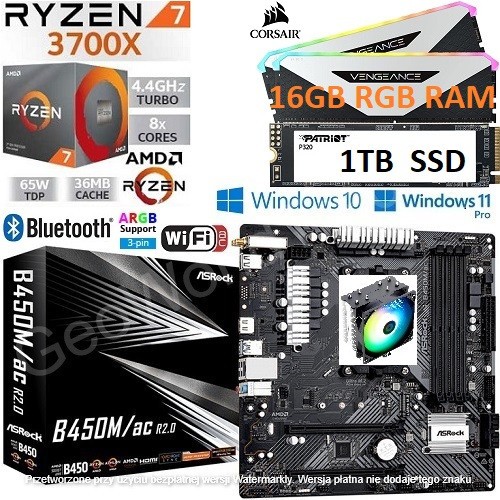 Amd ryzen 3700x 16gb rgb - 16gb,