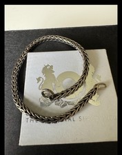 Authentic Trollbeads Sterling Silver 925 Foxtail Bracelet 17 cms