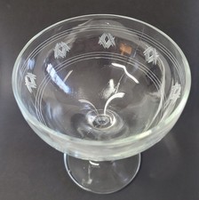 2 Vintage Art Deco Etched