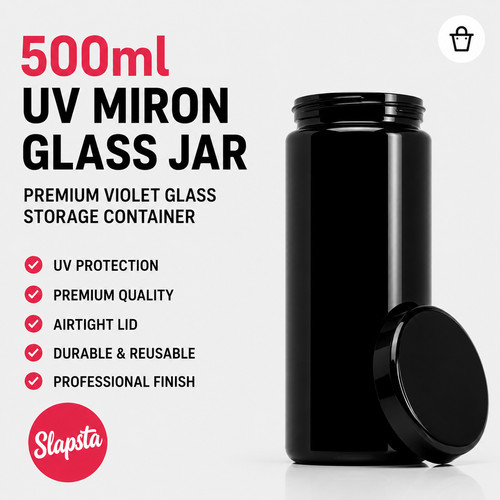 500ml miron glass jar - 500ml, uv