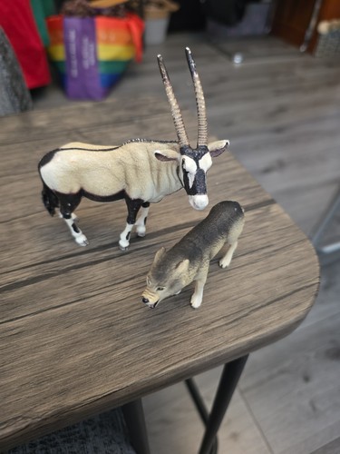 Schleich ibex goat - and, wolf