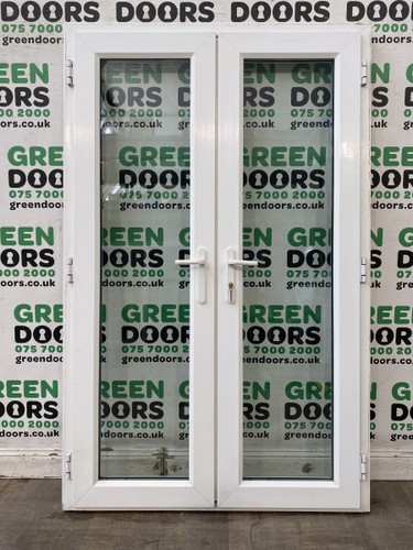 Thin narrow french doors - doors, white