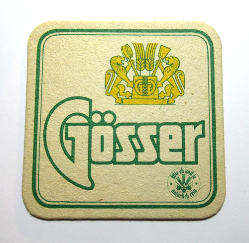 Vintage gosser beer coaster - vintage,