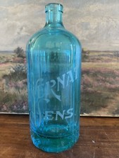 Antique Blue Seltzer Water Bottle Pub S1